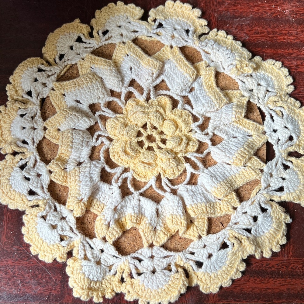 Vintage Hand Crocheted Hot Pad